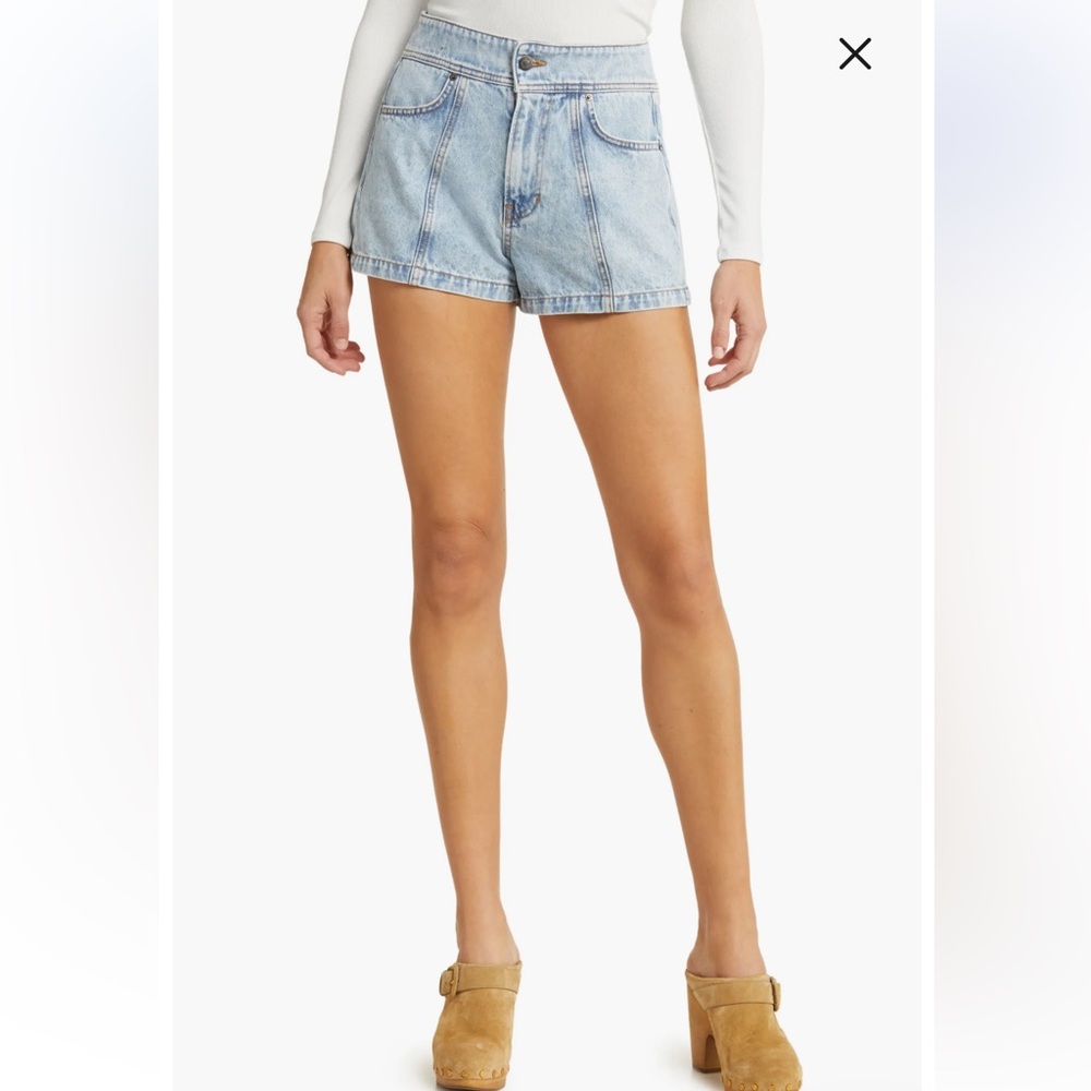 Veronica Beard Glenna Light Blue Denim Shorts